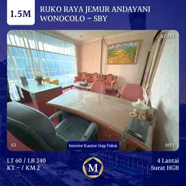 Ruko Raya Jemur Andayani Interior Kantor Siap Pakai Surabaya Selatan