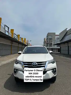 TOYOTA FORTUNER G 2020 odo40rb tanpa dp / dp 0  PUTIH DIESEL - 2021 /