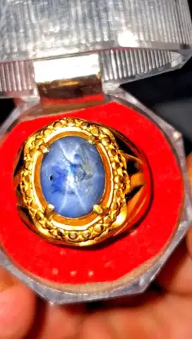 BLUE Sapphire Burma ster tajam