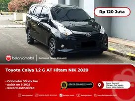 [ WARRANTY ] Toyota Calya 1.2 G AT Hitam NIK 2020 Pemakaian 2021