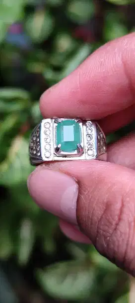 Batu Cincin Permata Natural Zamrud Colombia