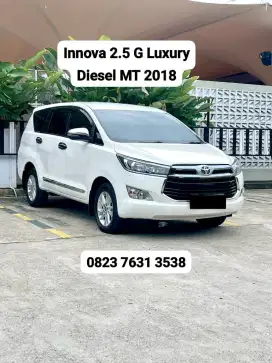 Innova 2.4 G Luxury Diesel Manual Tahun 2018 , Dp 58 jt saja