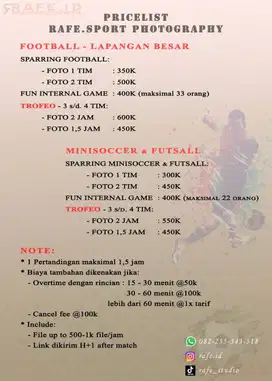 JASA FOTO SPORT GORONTALO, Minisoccer, Futsal, Golf, Basket, Dll