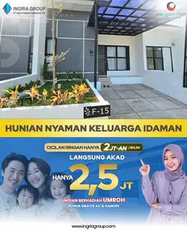 RUMAH SIAP HUNI DI KARAWANG HANYA DENGAN 300 JUTAAN LANGSUNG AKAD