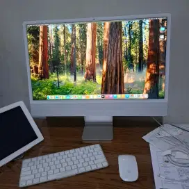 iMac M1 8/512 Silver 4 port Fullset original no minus bonus iPad