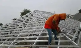 Rangka Atap Baja ringan terpasang
