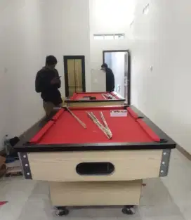 Pool Table billiard biliard 7ft Tanpa Koin full perlengkapan bermain