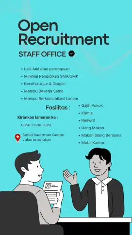 Lowongan Kerja Staff Office