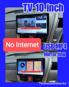 No internet Head unit Android semi TV 10 in,  for avanza audio