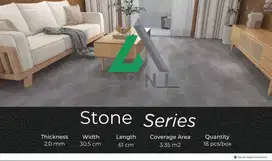 Lantai Vinyl Plank Arni Tebal 2mm Motif Stone/Terazzo Volume 3,35m2