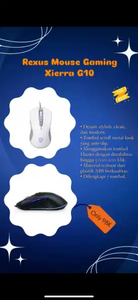 Mouse gaming wired Rexus Xierra G10