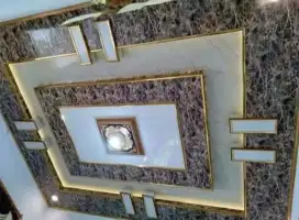 Plafon PVC terpasang berikut bahan