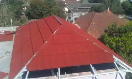 Bongkar pasang rangka Atap bajaringan Genteng Metel Pasir