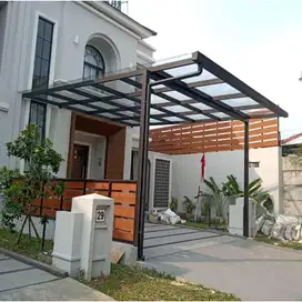 kanovi carport teras minimalis mewah atap transparan solar flatt