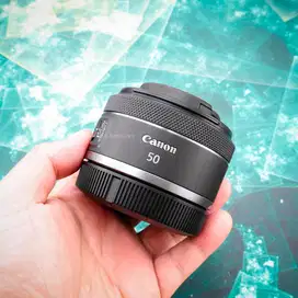 Canon RF 50mm F1.8 STM. Fullset Like New. Garansi Datascrip