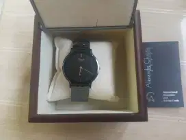 Jam Tangan Pria Alexandre Christie ac8410 blacck list gold