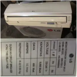 Jual cepat ac LG 1 pk kondisi normal dingin part komplit