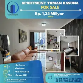 Dijual, Apartment Taman Rasuna, 2 BR, L74m², Furnished, SHGB