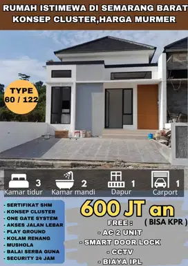 Rumah Minimalis Mewah Bonus Ac dan Smarthome di Ngaliyan Semarang