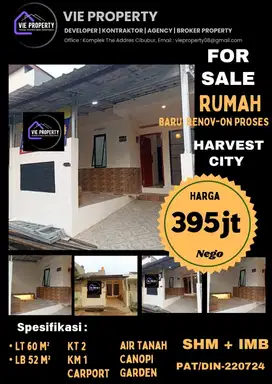 MURAH BANGET   RUMAH SIAP HUNI DI HARVEST CITY