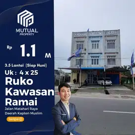 Dijual Cepat Ruko Daerah Kapten Muslim Jl.Matahari Raya Kawasan Ramai