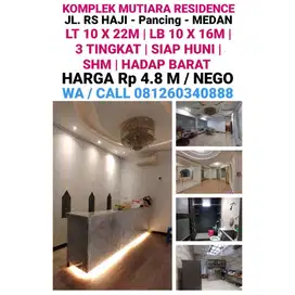 DI JUAL 1 UNIT VILLA SIAP HUNI DI KOMPLEK MUTIARA RESIDENCE