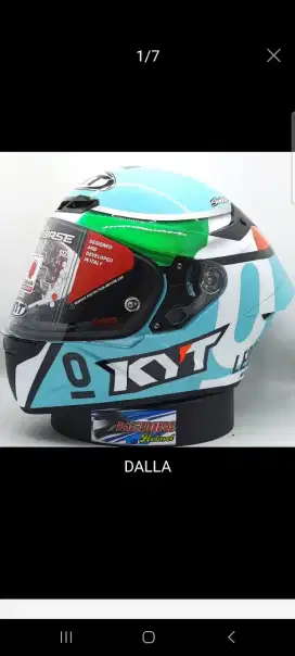 Jual Helm Kyt Leopard TT Course Blue Dalla Porta