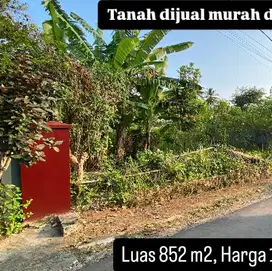 Tanah dijual belakang radar lampung, luas 852 m2