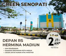 JUAL TANAH NEGO DEPAN RUMAH SAKIT HERMINA MADIUN DAN SEBELAH IMST