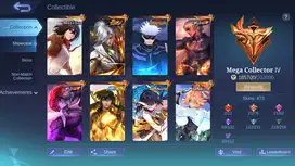 AKUN MOBILE LEGENDS 473 SKINS EX IMMORTAL 108 Charisma 1juta+