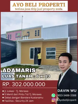 ADAMARIS - RUMAH MINIMALIS 1 LANTAI UNTUK KELUARGA BARU TANJUNG MORAWA