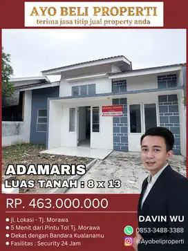 ADAMARIS - RUMAH MINIMALIS 1 LANTAI DENGAN 3 KAMAR TIDUR TJ. MORAWA