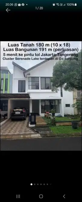 Jual Rumah siap huni sudah renovasi Di gading serpong  Tangerang