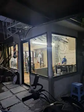 Pintu aluminium dan jaca mati aluminium barber shop