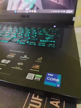 Asus Tuf Dash Core i7 11thn gen, RTX 3060