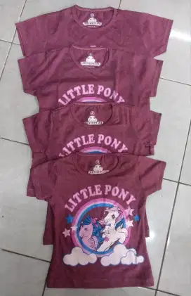 Kaos anak perempuan little pony