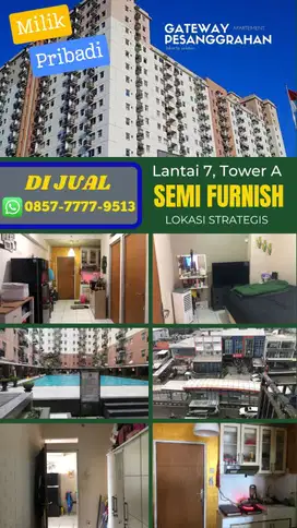 Apartment gateway *280jt* 2 kamar tidur, semi furnish menghadap busway