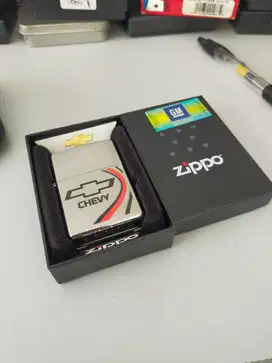 ZIPPO BRUSHED CHROME CHEVY CHEVROLET BOWTIE LOGO'S NEW IN BOX 2011