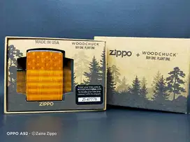 New Zippo 49332 WoodChuck Wrap American Flag Original