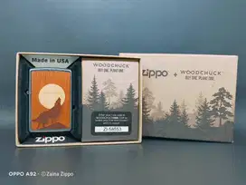 New Zippo 49043 WoodChuck Howling Wolf Original
