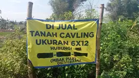 Jual tanah kavling ukuran 6x12