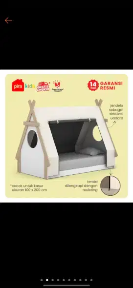 Divan tempat tidur anak ukuran 100x200