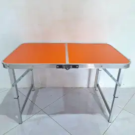 Baru meja lipat 2 folding Hpl Aluminium portabel serbaguna 120 x 60 cm