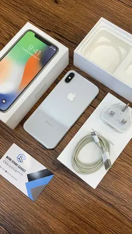 IPHONE X 256 | SILVER ALL OPERATOR FULL SET ORI