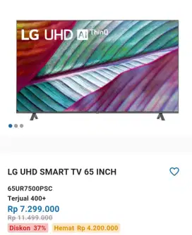 PROMO AKHIR TAHUN SMART TV LG UHD AI 4K HDR 10PRO 65UR7500PSC