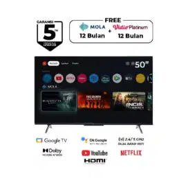 POLYTRON SMART TV 50 INCH GOOGLE TV 50 INCH