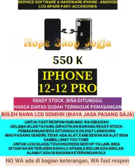 Service Iphone-Ganti Touchscreen-Baterai-LCD Iphone 12-12 Pro
