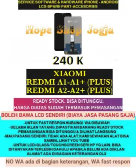 Service HP/Touchscreen-Baterai-LCD XIAOMI REDMI A1-A2-A1+/A2+ (PLUS)