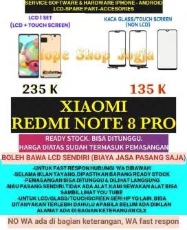 Service HP-Ganti Touchscreen-Baterai-LCD XIAOMI REDMI NOTE 8 PRO