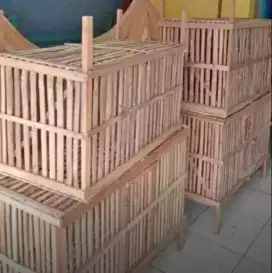 Jual Kandang ayam bahan bamboo baru